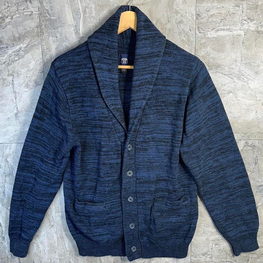 Route 66 Blue vintage cardigan with button-up front‎ cardigan Woman's M